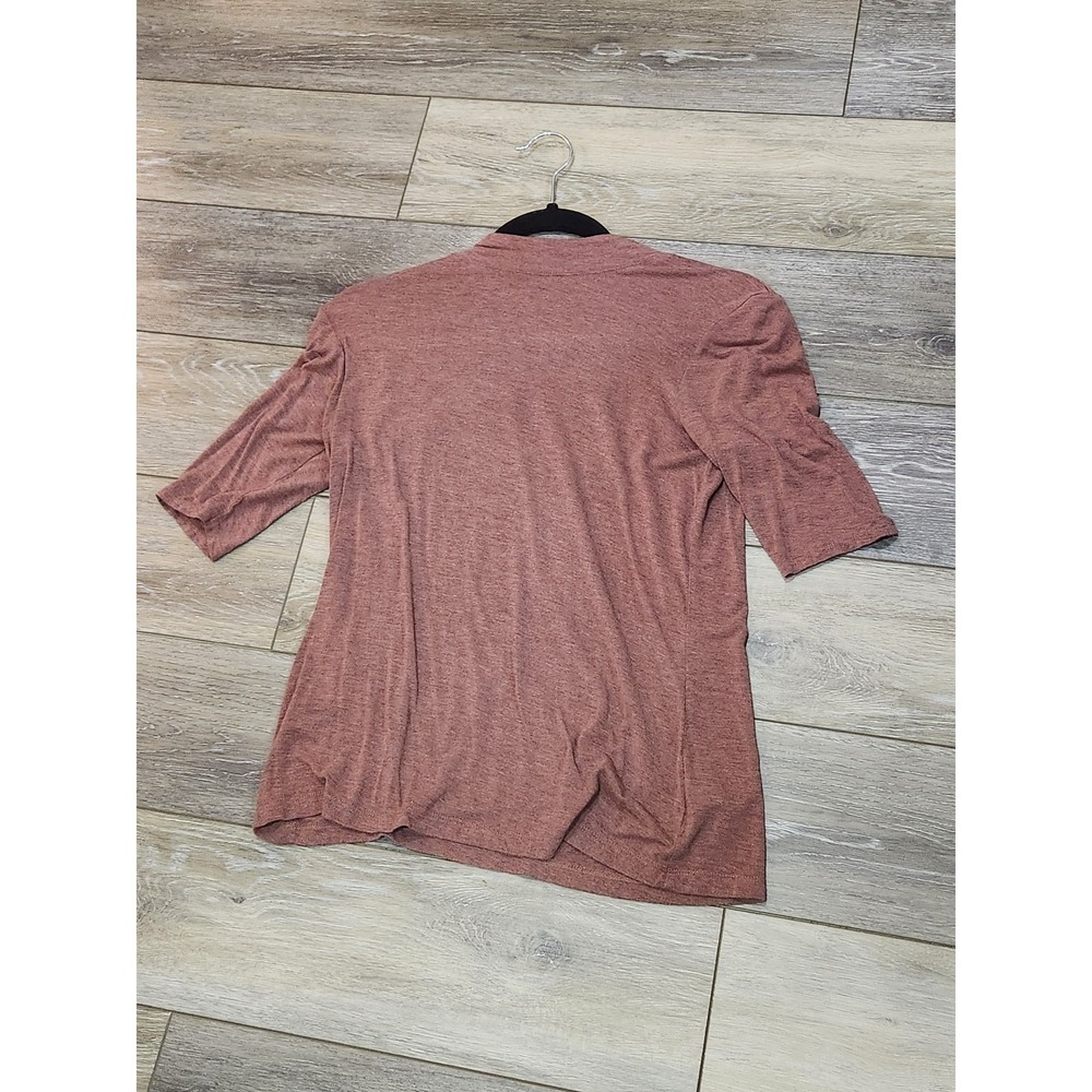 Tahari pink short sleeve turtleneck
